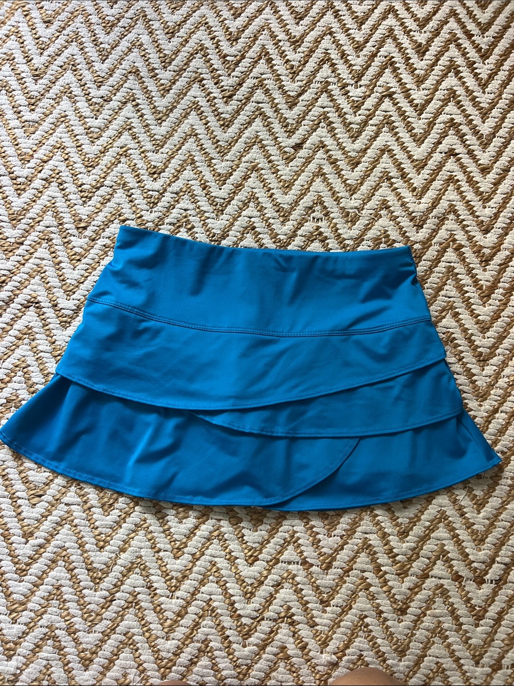 Lucky in Love Teal Blue Layered Skater Skirt